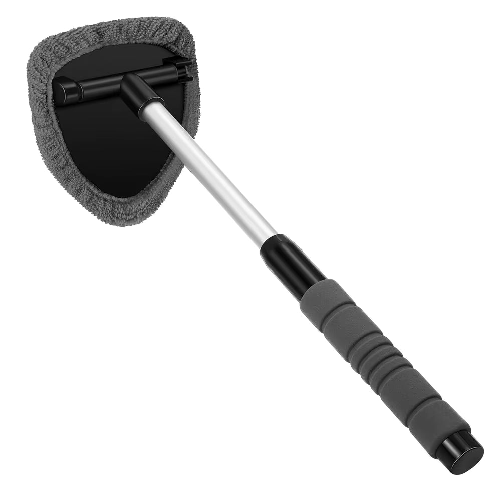 Outil de nettoyage de pare-brise de voiture en microfibre avec poignée extensible