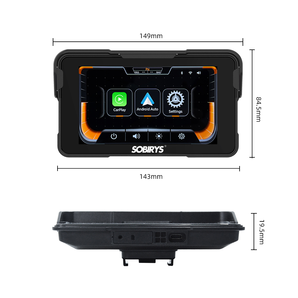 Ecran Carplay / Android sans fil pour moto